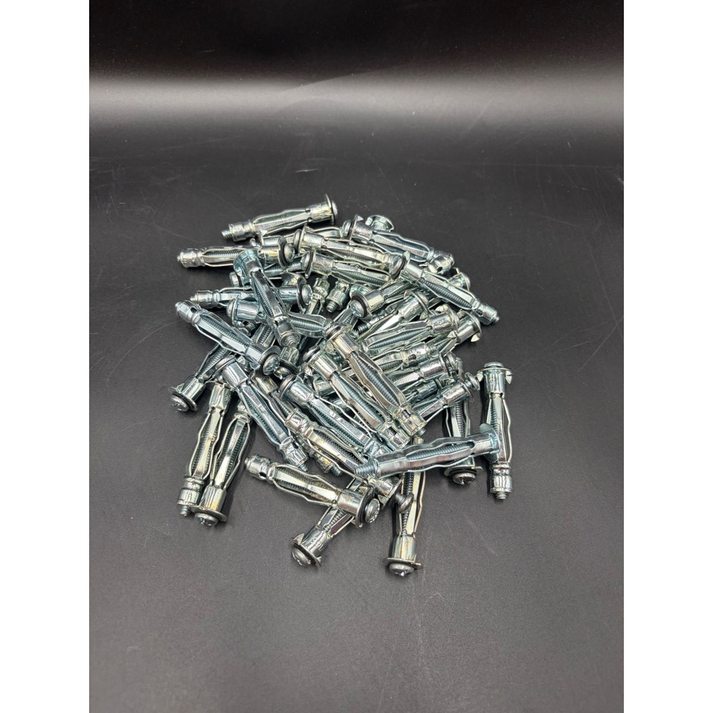 Unbranded Hardware 3/16S Hollow Wall Anchor Molly Bolt Zinc Plated Lot of 40
